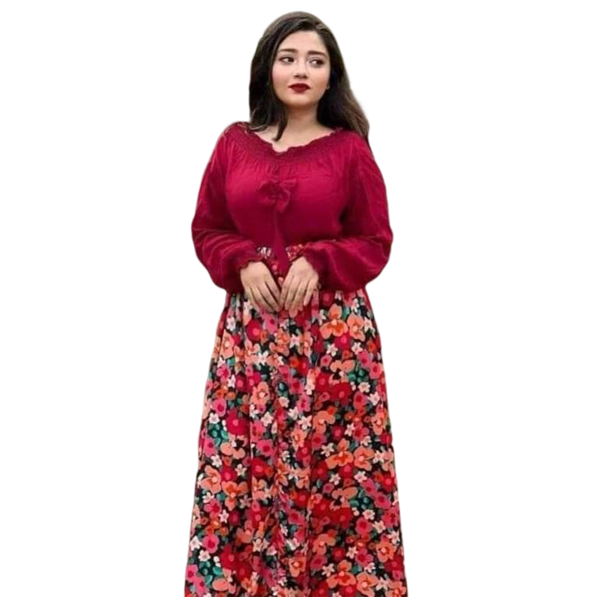 Exclusive Designer Demanding Tops Two Pieces Maroon Color Stitched For Fashionable Women/Girls. - Tops For Girls